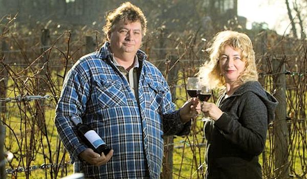 France Cliche et Claude Rivard. ~ Le Mas des Patriotes winery 